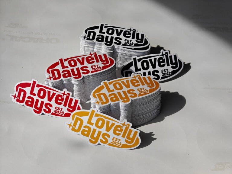 lovely days coffee cafe καφετέρια ψηφιακά πλαστικά αυτοκόλλητα βινυλίου χάραξη plotter digital printing vinyl stickers μικρή ποσότητα printit print it